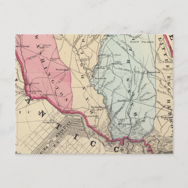 Postal Condado de S Burlington, NJ (Anverso)