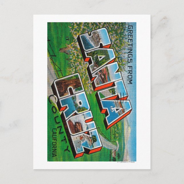 Postal Condado de Santa Cruz, California (Anverso)