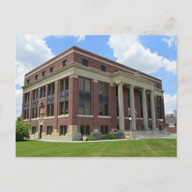 Postal Condado de Scott, Kansas, Courthouse (Anverso)