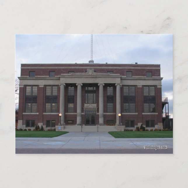 Postal Condado de Scott, Kansas Courthouse (Anverso)