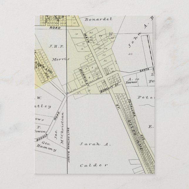 Postal Condado de Sonoma, California 12 (Anverso)