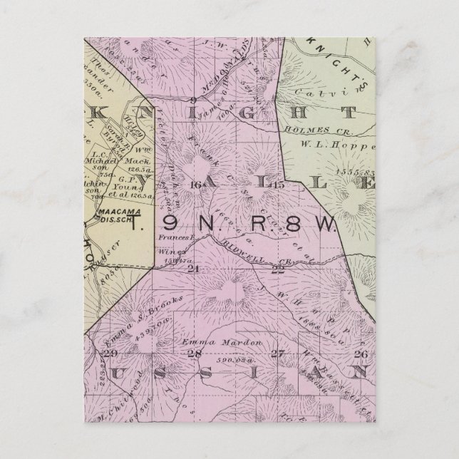 Postal Condado de Sonoma, California 19 (Anverso)