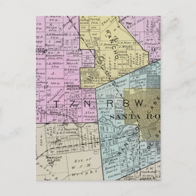 Postal Condado de Sonoma, California 27 (Anverso)