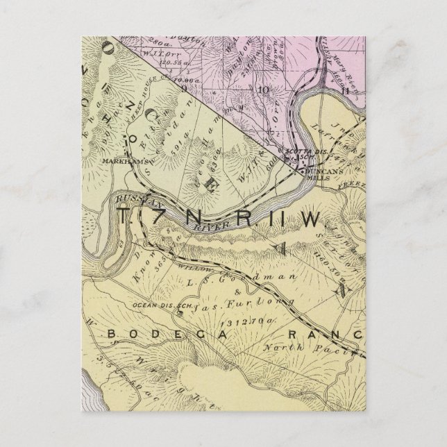 Postal Condado de Sonoma, California 8 (Anverso)