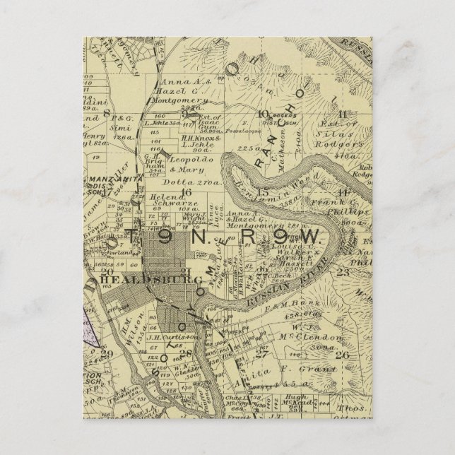 Postal Condado de Sonoma, California 9 (Anverso)
