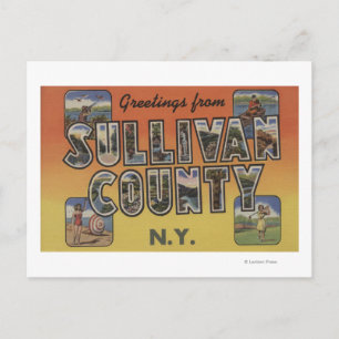Postal Condado de Sullivan, Nueva York - Escenas de letra