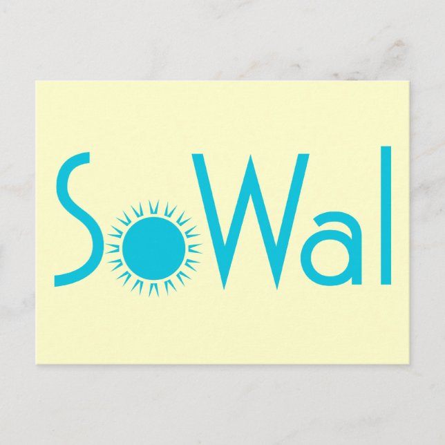 Postal Condado de Walton South Wal con Sun (Anverso)