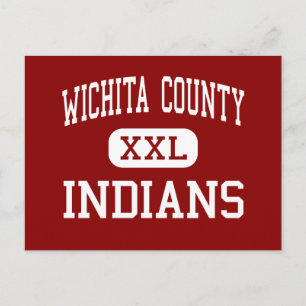 Postal Condado de Wichita - Indians - High - Leoti Kansas