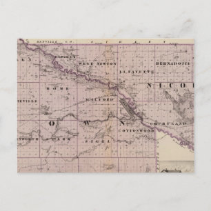 Postal Condados de Brown y Nicollet, Minnesota