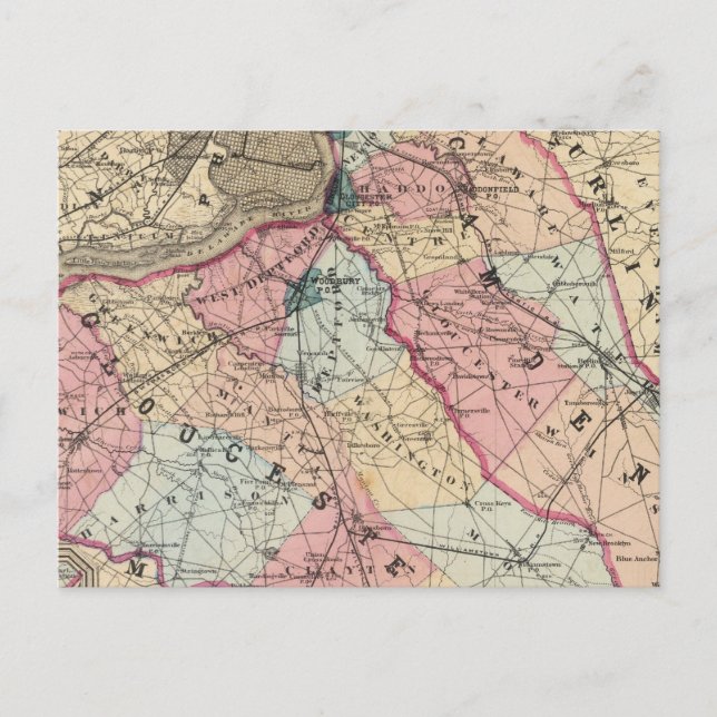 Postal Condados de Camden, Gloucester, NJ (Anverso)