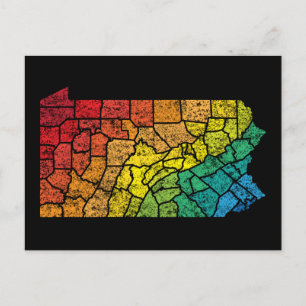 Postal condados de colores de pensilvania