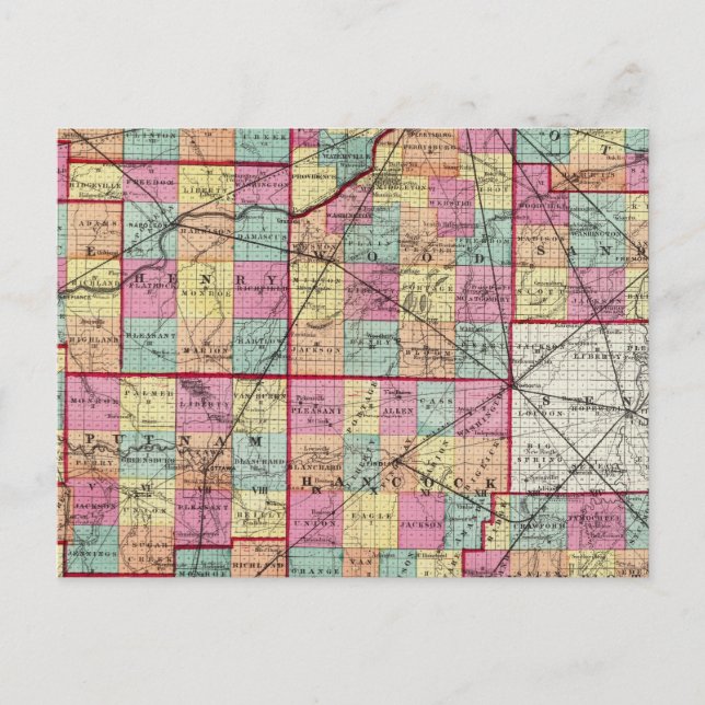 Postal Condados de Ohio (Anverso)