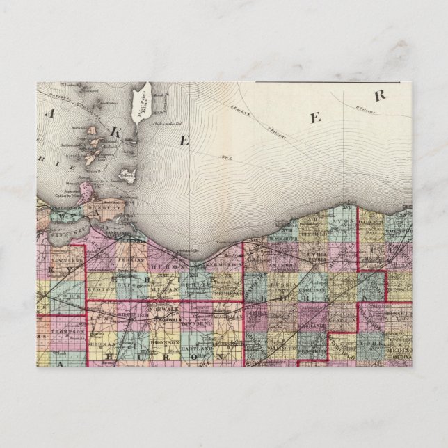 Postal Condados de Sandusky, Seneca y Cumbre (Anverso)