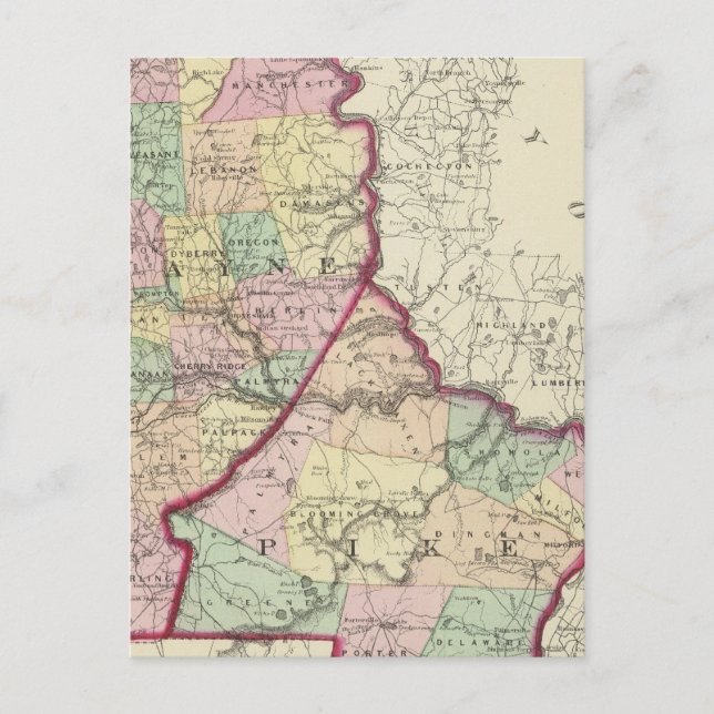 Postal Condados de Wayne, Pike (Anverso)