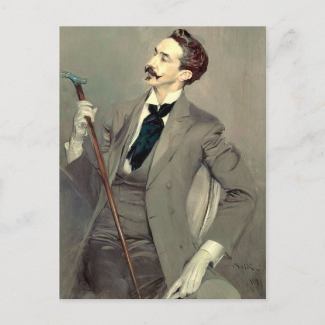 Postal Conde Montesquiou - Boldini (Anverso)