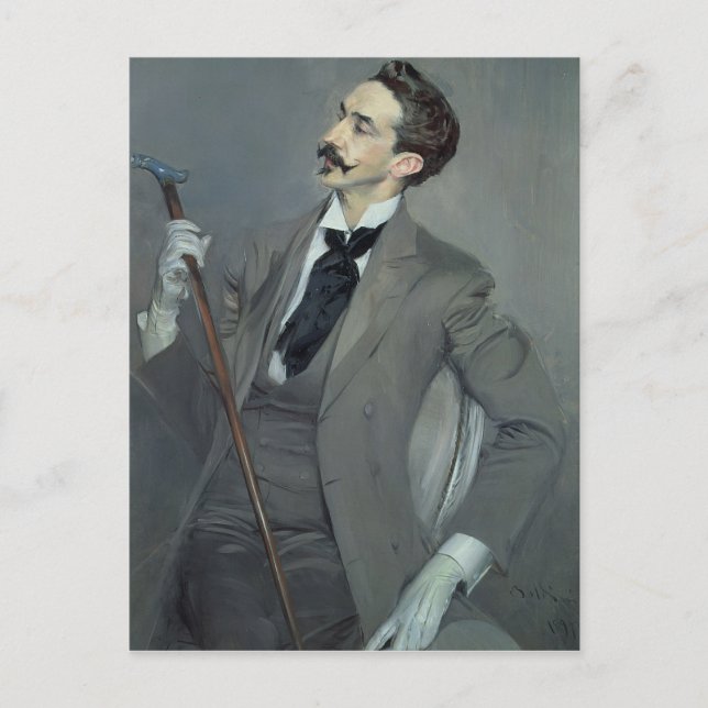 Postal Conde Robert de Montesquiou 1897 (Anverso)