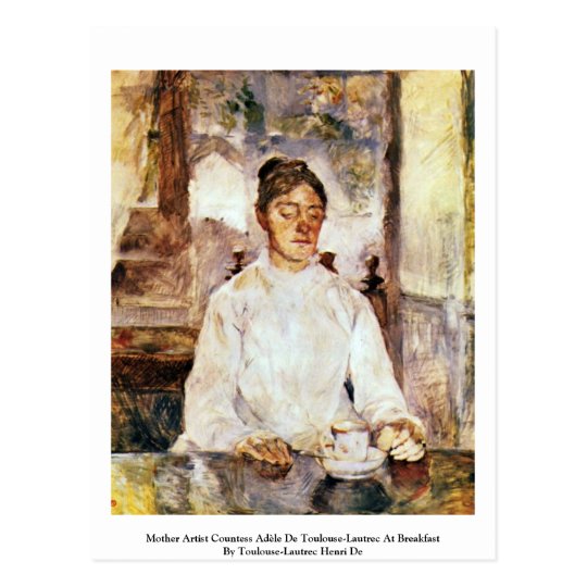 Postal Condesa Adèle De Toulouse-Lautrec del artista de