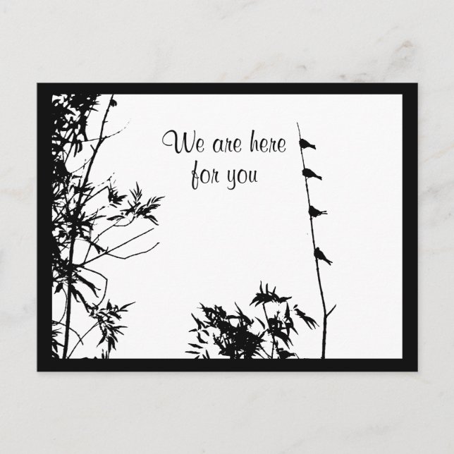 Postal Condolencia No Solo Aves Familiares Amigo (Anverso)