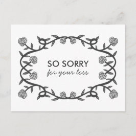 Postal CONDOLENCIAS Perdón por tu pérdida Rosa Marco Góti