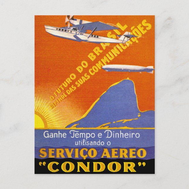 Postal Condor ~ Servicio Aéreo de Brasil (Anverso)