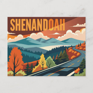 Postal Conducción aérea del Parque Nacional Shenandoah