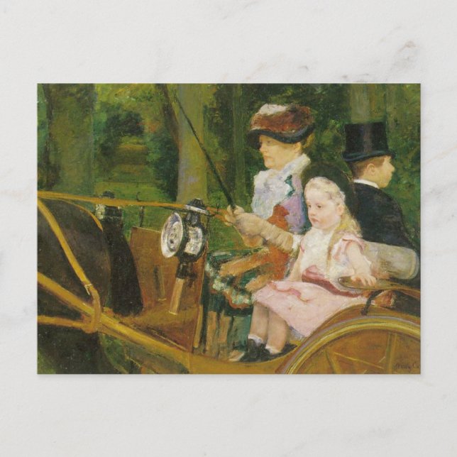 Postal Conducción de mujeres y niños, Mary Cassatt (Anverso)
