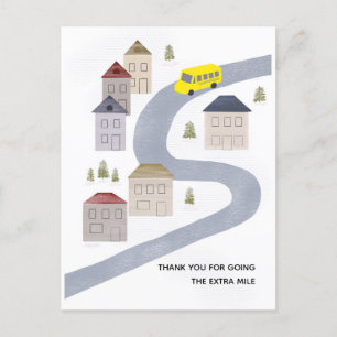 Postal Conductor de Autobús Navidad Agradecimiento Maestr