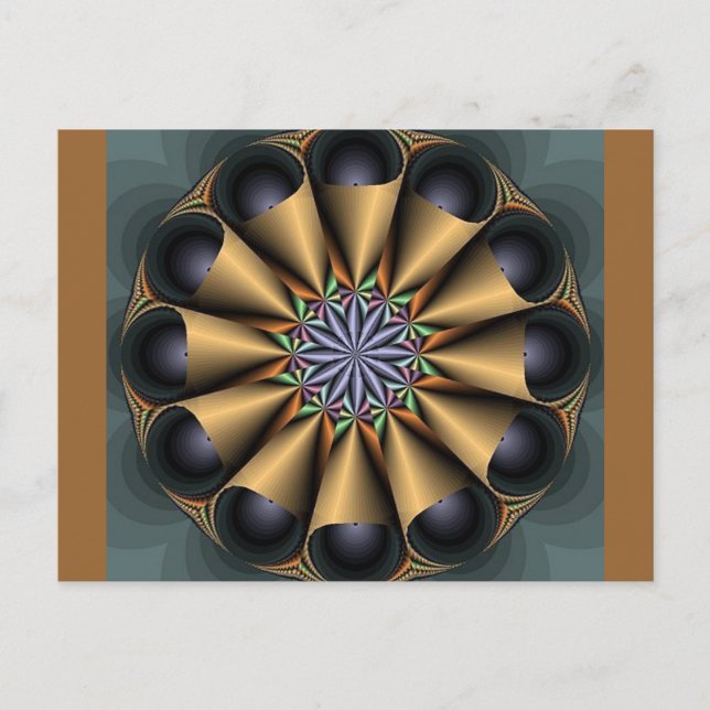 Postal Cone Fractal Postcard (Anverso)