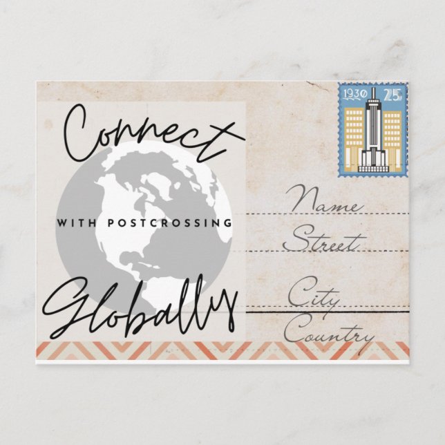 Postal Conectar a postcard global (Anverso)