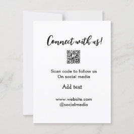 Postal Conectar con nosotros escanear código QR agregar c