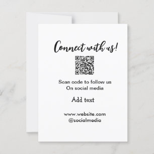 Postal Conectar con nosotros escanear código QR agregar c