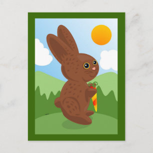 Postal conejita de chocolate