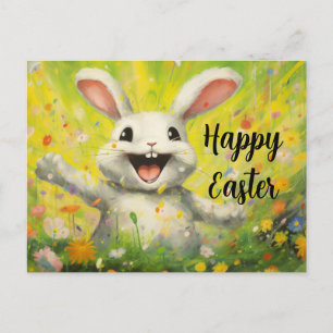 Postal conejita feliz de Pascua #5