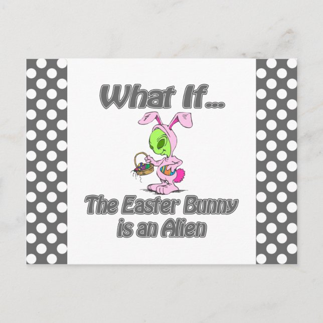 Postal conejito alienígena (Anverso)