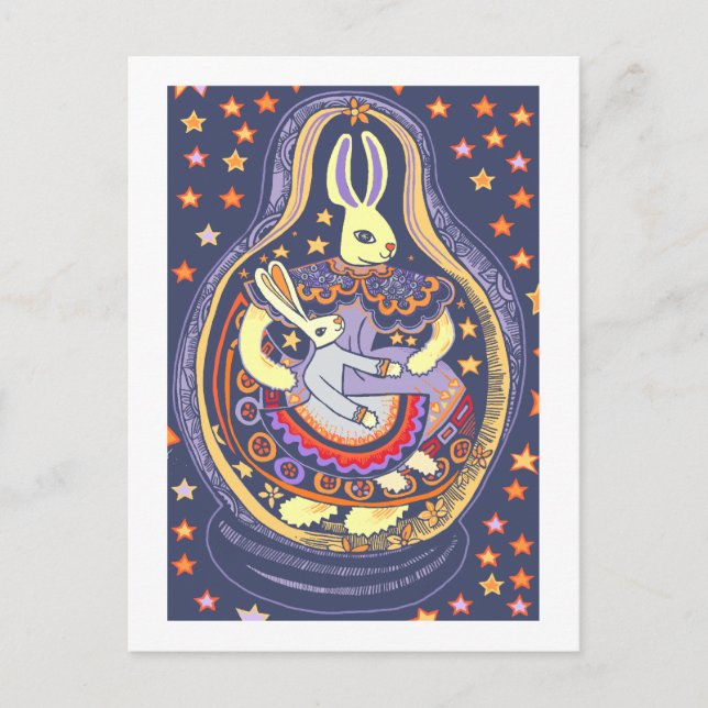 Postal Conejito Babooshka (Anverso)