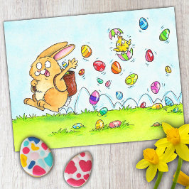 Postal Conejito de Pascua 
