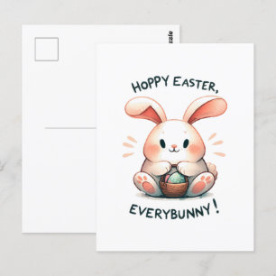 Postal Conejito de Pascua Feliz Pascua, a todos!