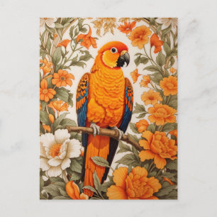 Postal Conejito del Sol Hermoso Inspirado en William Morr