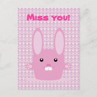 Postal Conejito rosado