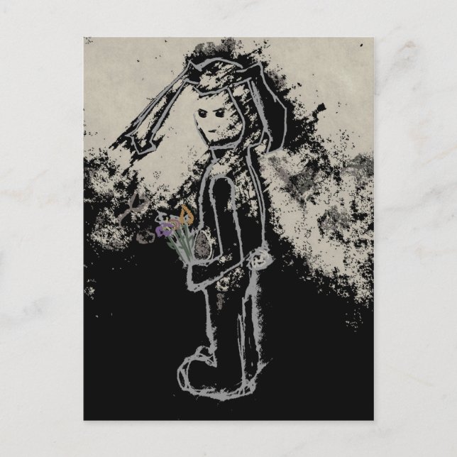 Postal conejito siniestro (Anverso)