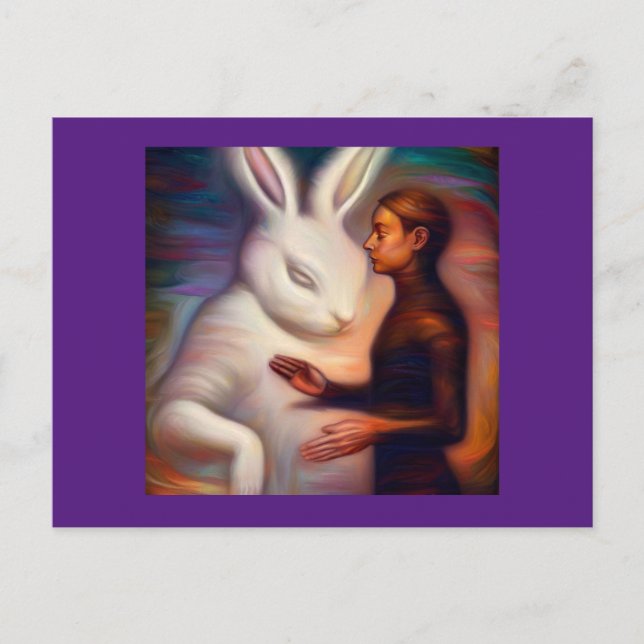 Postal Conejo animal espiritual 1 (Anverso)