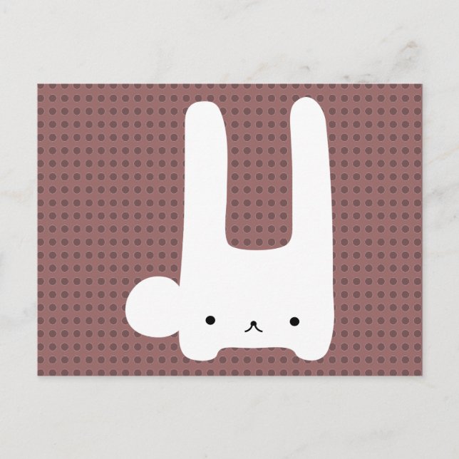 Postal conejo blanco (Anverso)