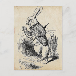 Postal Conejo blanco de vintage