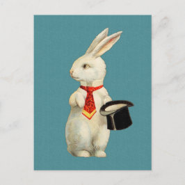 Postal Conejo blanco de vintage