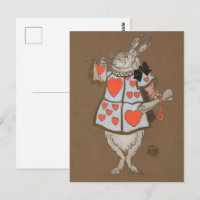 Conejo Blanco Herald Vintage Alice en Wonderland