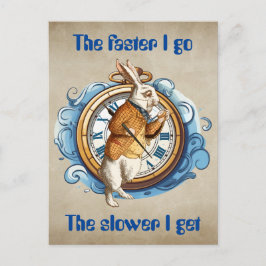 Postal Conejo blanco, personaje de Alice In Wonderland.