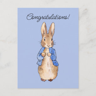 Postal Conejo clásico de felicitación