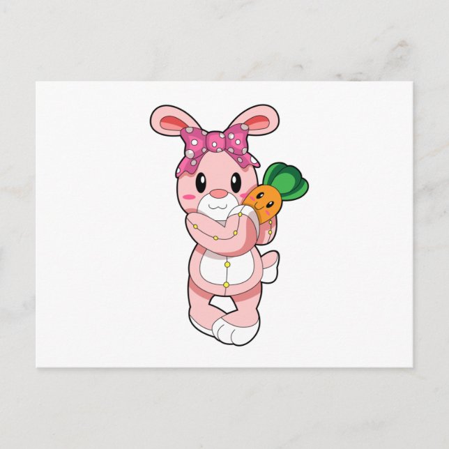 Postal Conejo como juguete (Anverso)