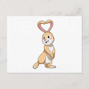 Postal Conejo con Corazón