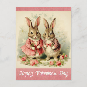 Postal Conejo conejo conejo conejito día de San Valentín